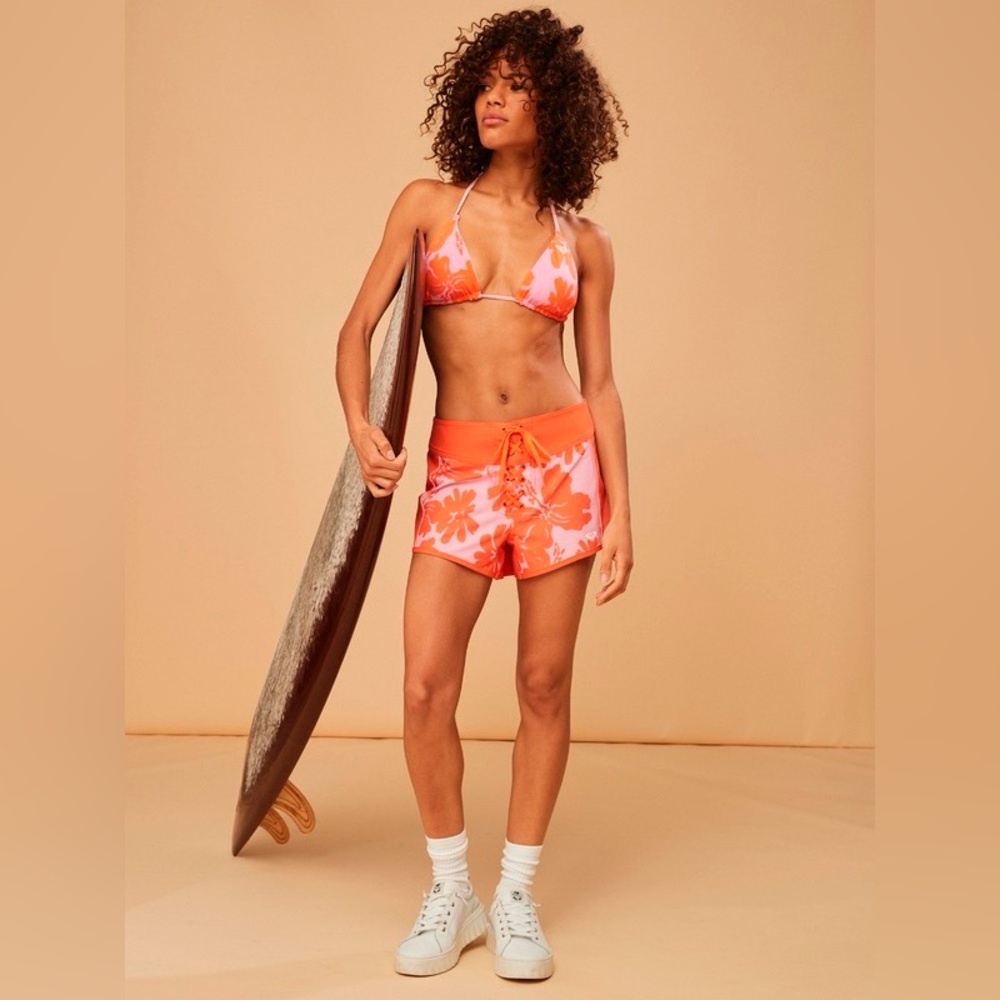 ROXY x Kate Bosworth Surf.Kind.Kate 2" Women's Boardshorts Pink Frosting Size M